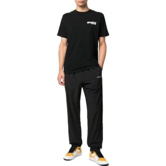 Off-White Men’ s SS22 Logo Printing Straight Sports Pants/Trousers/Joggers Black Off-White Men’ s SS22 Logo Printing Straight Sports Pants/Trousers/Joggers Black