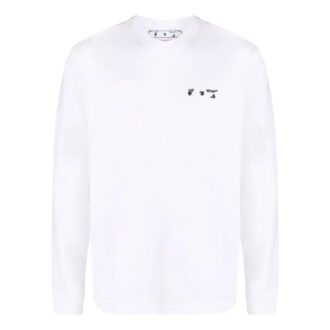 Off-White Men’ s SS22 Logo Round Neck Long Sleeves Version White Off-White Men’ s SS22 Logo Round Neck Long Sleeves Version White