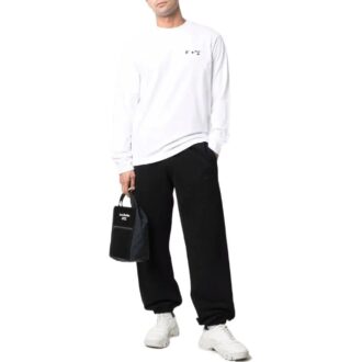 Off-White Men’ s SS22 Logo Round Neck Long Sleeves Version White Off-White Men’ s SS22 Logo Round Neck Long Sleeves Version White