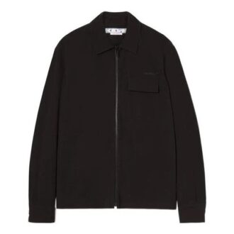 Off-White Men’ s SS22 Logo Twill Printing Solid Color Long Sleeves Version Black Shirt Off-White Men’ s SS22 Logo Twill Printing Solid Color Long Sleeves Version Black Shirt