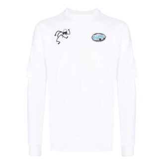 Off-White Men’ s SS22 Minimalistic Graffiti Printing Long Sleeves Version White T-Shirt Off-White Men’ s SS22 Minimalistic Graffiti Printing Long Sleeves Version White T-Shirt