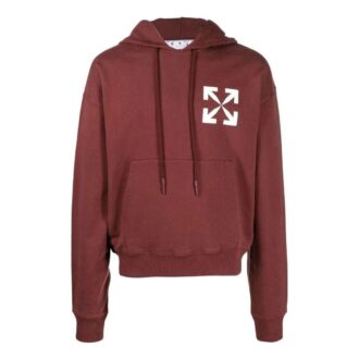Off-White Men’ s SS22 Pattern Logo Hooded Long Sleeves Version Wine Red Off-White Men’ s SS22 Pattern Logo Hooded Long Sleeves Version Wine Red