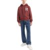 Off-White Men’ s SS22 Pattern Logo Hooded Long Sleeves Version Wine Red