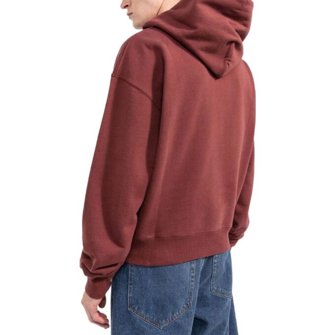 Off-White Men’ s SS22 Pattern Logo Hooded Long Sleeves Version Wine Red