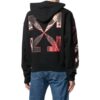 Off-White Men’ s SS22 Pattern Printing Hooded Long Sleeves Loose Fit Black