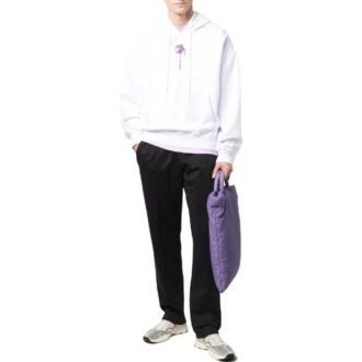 Off-White Men’ s SS22 Pattern Printing Hooded Long Sleeves Pullover Version White Off-White Men’ s SS22 Pattern Printing Hooded Long Sleeves Pullover Version White