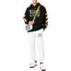 Off-White Men’ s SS22 Pattern Printing Hooded Long Sleeves Version Black