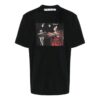 Off-White Men’ s SS22 Pattern Round Neck Short Sleeve Version Black T-Shirt