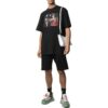 Off-White Men’ s SS22 Pattern Round Neck Short Sleeve Version Black T-Shirt