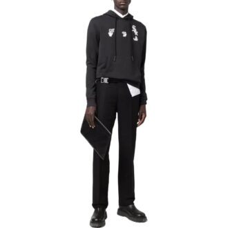 Off-White Men’ s SS22 Printing Hooded Long Sleeves Version Black Off-White Men’ s SS22 Printing Hooded Long Sleeves Version Black