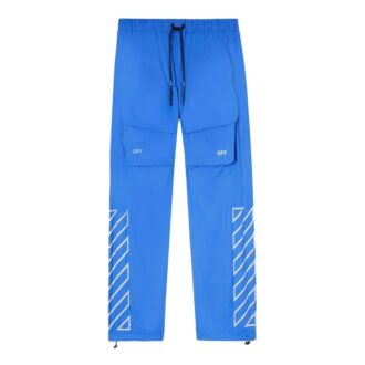 Off-White Men’ s SS22 Printing Lacing Casual Pants/Trousers Blue Off-White Men’ s SS22 Printing Lacing Casual Pants/Trousers Blue