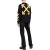 Off-White Men’ s SS22 Printing Round Neck Long Sleeves Version Black T-Shirt