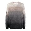 Off-White Men’ s SS22 Round Neck Gradient Pullover Wool Sweater Gray