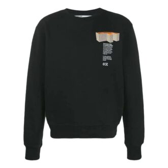 Off-White Men’ s SS22 Round Neck Pattern Alphabet Printing Pullover Long Sleeves Version Black Off-White Men’ s SS22 Round Neck Pattern Alphabet Printing Pullover Long Sleeves Version Black