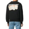 Off-White Men’ s SS22 Round Neck Pattern Alphabet Printing Pullover Long Sleeves Version Black