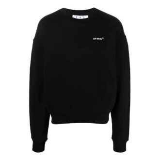 Off-White Men’ s SS22 Round Neck Pullover Arrow Pattern Printing Loose Fit Black Off-White Men’ s SS22 Round Neck Pullover Arrow Pattern Printing Loose Fit Black