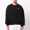 Off-White Men’ s SS22 Round Neck Pullover Arrow Pattern Printing Loose Fit Black