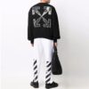 Off-White Men’ s SS22 Round Neck Pullover Arrow Pattern Printing Loose Fit Black