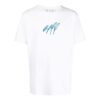 Off-White Men’ s SS22 Round Neck Pullover Embroidered Short Sleeve White T-Shirt