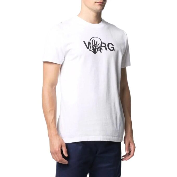 Off-White Men’ s SS22 Solid Color Alphabet Printing Round Neck Short Sleeve Version White T-Shirt