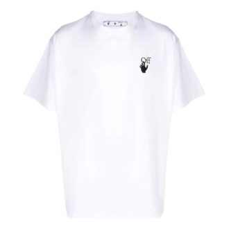 Off-White Men’ s SS22 Solid Color Arrow Logo Printing Round Neck Short Sleeve Loose Fit White T-Shirt Off-White Men’ s SS22 Solid Color Arrow Logo Printing Round Neck Short Sleeve Loose Fit White T-Shirt
