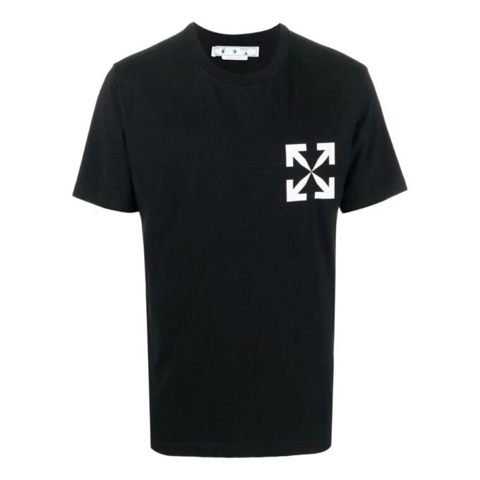 Off-White Men’ s SS22 Solid Color Arrow Logo Round Neck Short Sleeve Version White T-Shirt