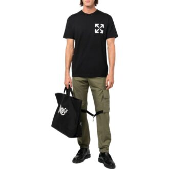 Off-White Men’ s SS22 Solid Color Arrow Logo Round Neck Short Sleeve Version White T-Shirt Off-White Men’ s SS22 Solid Color Arrow Logo Round Neck Short Sleeve Version White T-Shirt