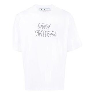 Off-White Men’ s SS22 Solid Color Arrow Pattern Short Sleeve White T-Shirt Off-White Men’ s SS22 Solid Color Arrow Pattern Short Sleeve White T-Shirt