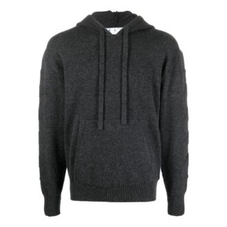 Off-White Men’ s SS22 Solid Color Back logo Printing Hooded Long Sleeves Gray Off-White Men’ s SS22 Solid Color Back logo Printing Hooded Long Sleeves Gray