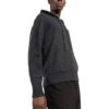 Off-White Men’ s SS22 Solid Color Back logo Printing Hooded Long Sleeves Gray