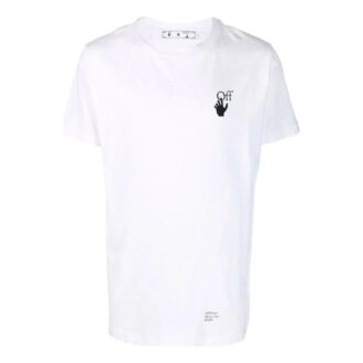 Off-White Men’ s SS22 Solid Color Chest Logo Printing Short Sleeve Version White T-Shirt Off-White Men’ s SS22 Solid Color Chest Logo Printing Short Sleeve Version White T-Shirt