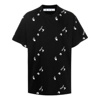 Off-White Men’ s SS22 Solid Color Round Neck Logo Printing Short Sleeve Black T-Shirt Off-White Men’ s SS22 Solid Color Round Neck Logo Printing Short Sleeve Black T-Shirt