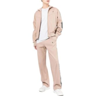 Off-White Men’ s SS22 Stripe Splicing High Collar Zipper Long Sleeves Version Khaki Jacket Off-White Men’ s SS22 Stripe Splicing High Collar Zipper Long Sleeves Version Khaki Jacket