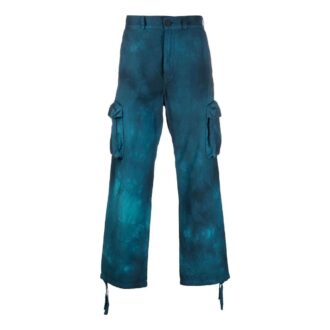 Off-White Men’ s SS22 Tie Dye Cargo Casual Long Pants/Trousers Blue Off-White Men’ s SS22 Tie Dye Cargo Casual Long Pants/Trousers Blue