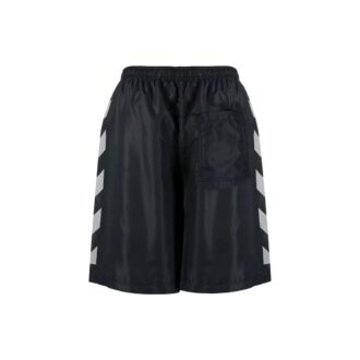 Off-White Men’ s SS22 Twill Printing Elastic Waistband Straight Shorts Ordinary Version Black Off-White Men’ s SS22 Twill Printing Elastic Waistband Straight Shorts Ordinary Version Black