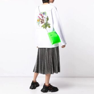 Off-White SS21 Pattern Printing Loose Round Neck Long Sleeves White Hoodie Off-White SS21 Pattern Printing Loose Round Neck Long Sleeves White Hoodie