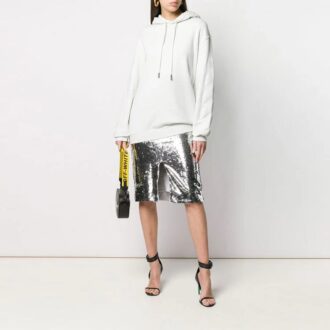 Off-White Striped Inserts Cotton White