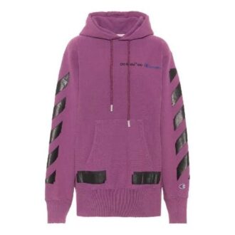 Off-White x Champion logo Sweater Purple