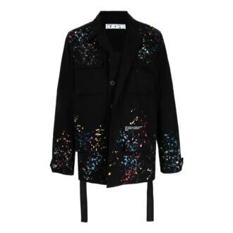 Off-White X Marais Splatter Field jacket “Black” Off-White X Marais Splatter Field jacket “Black”