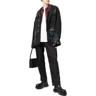 Off-White X Marais Splatter Field jacket “Black” Off-White X Marais Splatter Field jacket “Black”