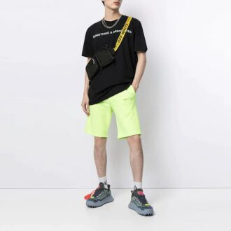 Off-White x Something & Associates Crossover Alphabet Printing Short Sleeve Ordinary Version Unisex Black Off-White x Something & Associates Crossover Alphabet Printing Short Sleeve Ordinary Version Unisex Black