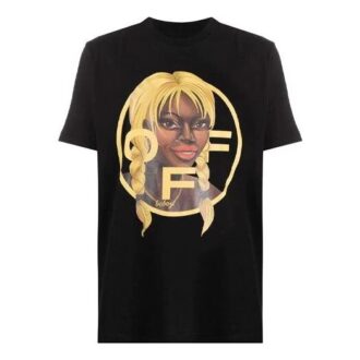 Off-White x Theophilus London Crossover Printing Casual Round Neck Short Sleeve Black Off-White x Theophilus London Crossover Printing Casual Round Neck Short Sleeve Black