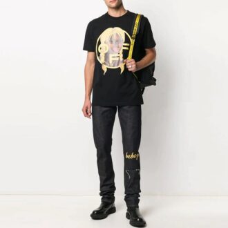 Off-White x Theophilus London Crossover Printing Casual Round Neck Short Sleeve Black Off-White x Theophilus London Crossover Printing Casual Round Neck Short Sleeve Black