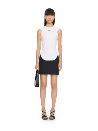 OW X Swarovski Ribbed Kat Top