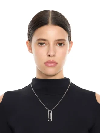 Paperclip Strass Necklace
